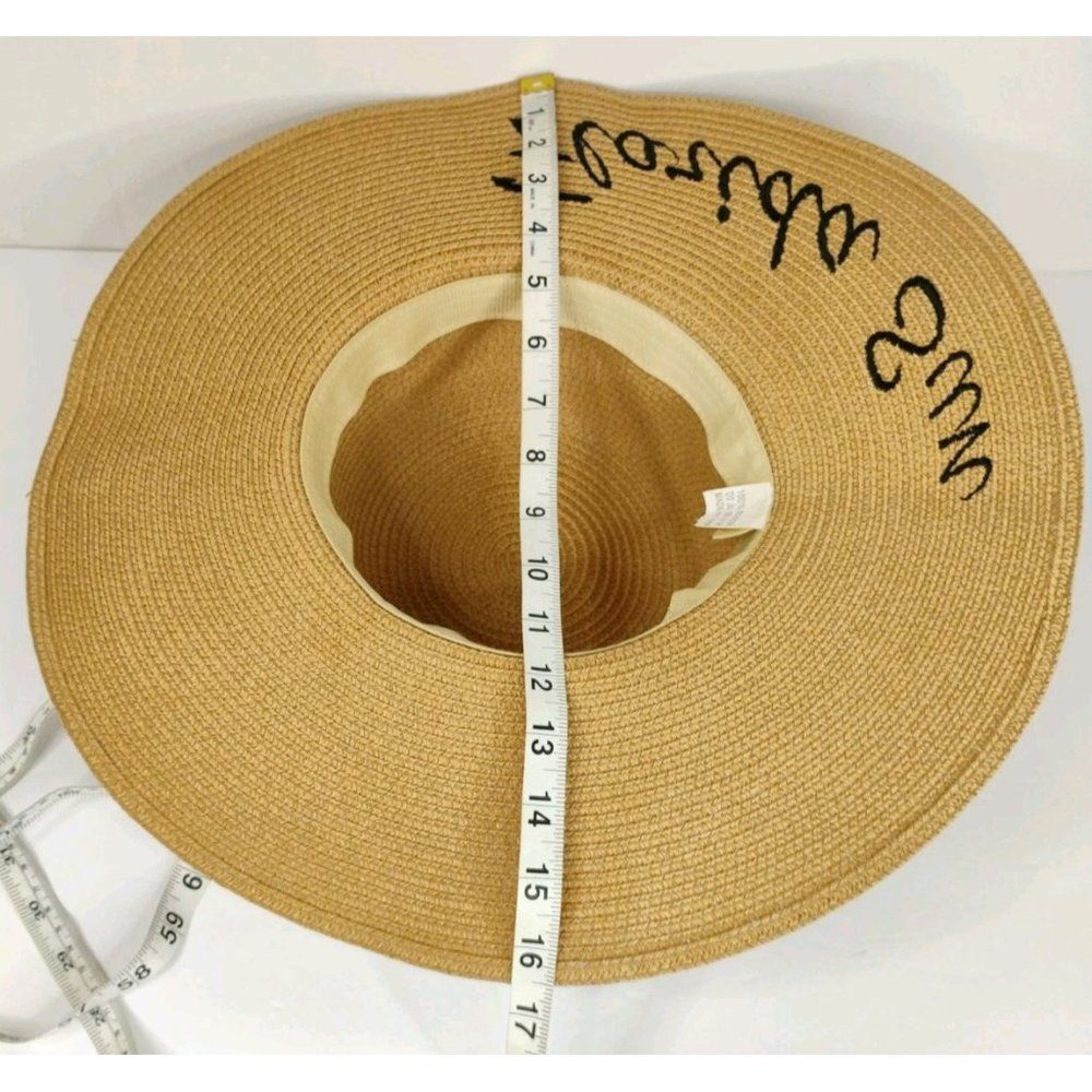 Florida Sun Hat Embroidered Tan and Black - Picture 7 of 15